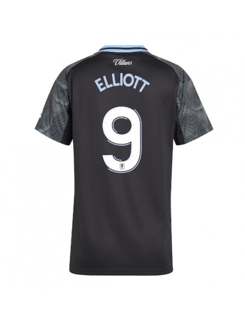 Ženski Nogometna dresi replika Aston Villa Harvey Elliott #9 Gostujoči 2025-26 Kratek rokav Ženski Nogometna dresi replika Aston Villa Harvey Elliott #9 Gostujoči 2025-26 Kratek rokav